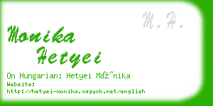 monika hetyei business card